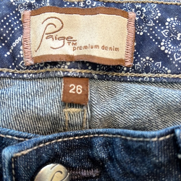 Very Nice Lightly Distressed Paige Jimmy Jimmy Blue Jeans - Picture 8 of 9